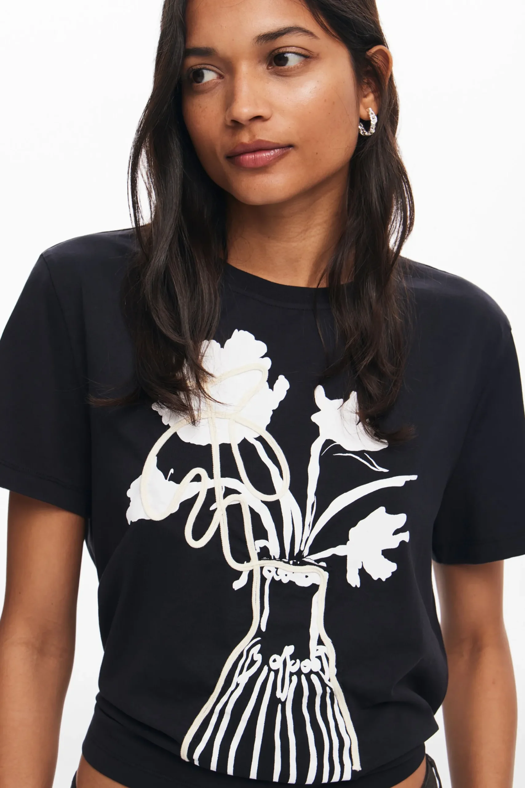 Camisas E Blusas|T-shirts<Desigual Camiseta lisa vaso