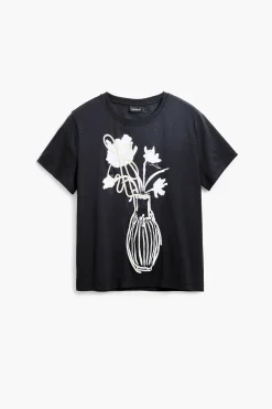 Camisas E Blusas|T-shirts<Desigual Camiseta lisa vaso