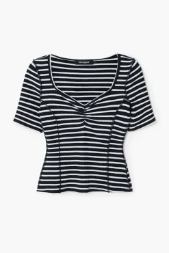 Camisas E Blusas|T-shirts<Desigual Camiseta listrada