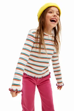 T-shirts E Camisas<Desigual Camiseta listrada arco-íris