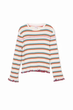 T-shirts E Camisas<Desigual Camiseta listrada arco-íris