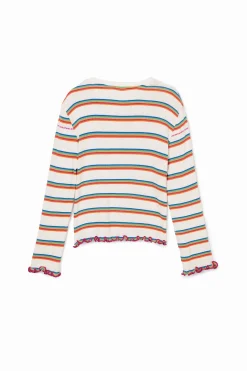 T-shirts E Camisas<Desigual Camiseta listrada arco-íris