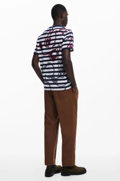 T-shirts<Desigual Camiseta listrada e Mickey