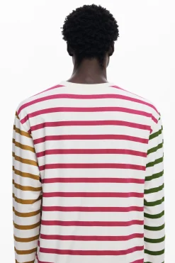 T-shirts<Desigual Camiseta listrada multicolor