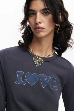 Camisas E Blusas|T-shirts<Desigual Camiseta love