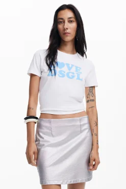 Camisas E Blusas|T-shirts<Desigual Camiseta Love