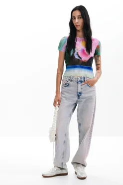 Camisas E Blusas|T-shirts<Desigual Camiseta paisagem desfocada