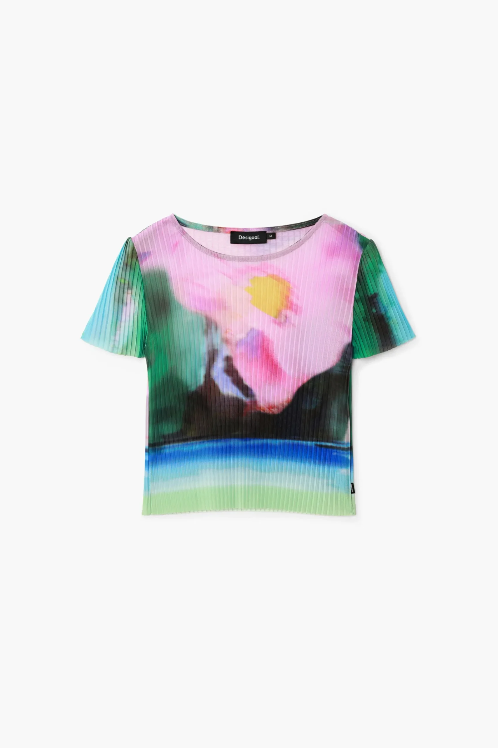 Camisas E Blusas|T-shirts<Desigual Camiseta paisagem desfocada