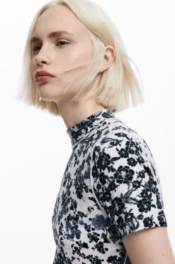 Camisas E Blusas|T-shirts<Desigual Camiseta patchy flores