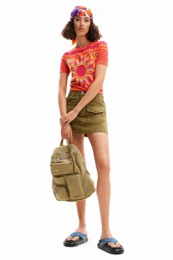 Camisas E Blusas|T-shirts<Desigual Camiseta ponto sol