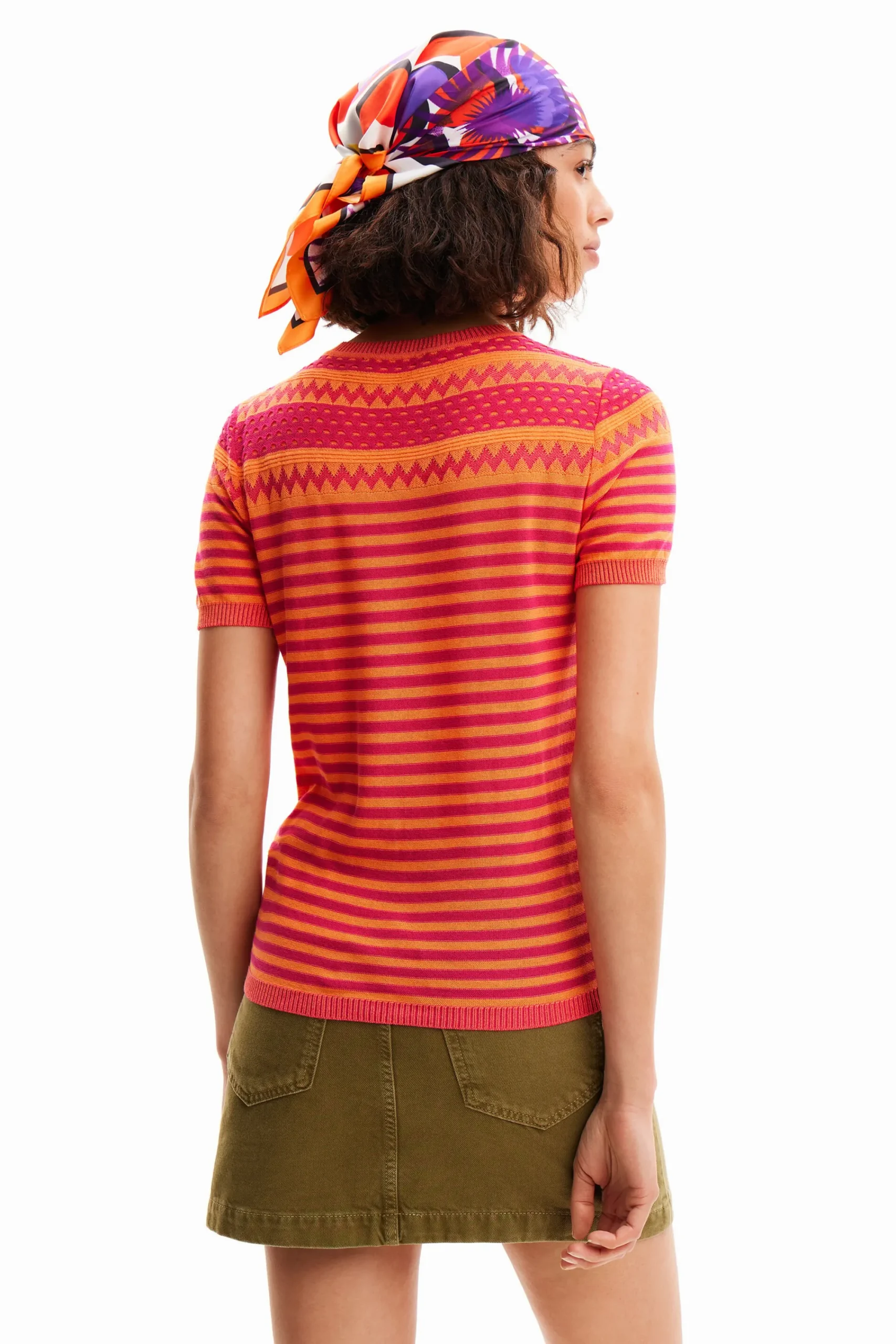 Camisas E Blusas|T-shirts<Desigual Camiseta ponto sol