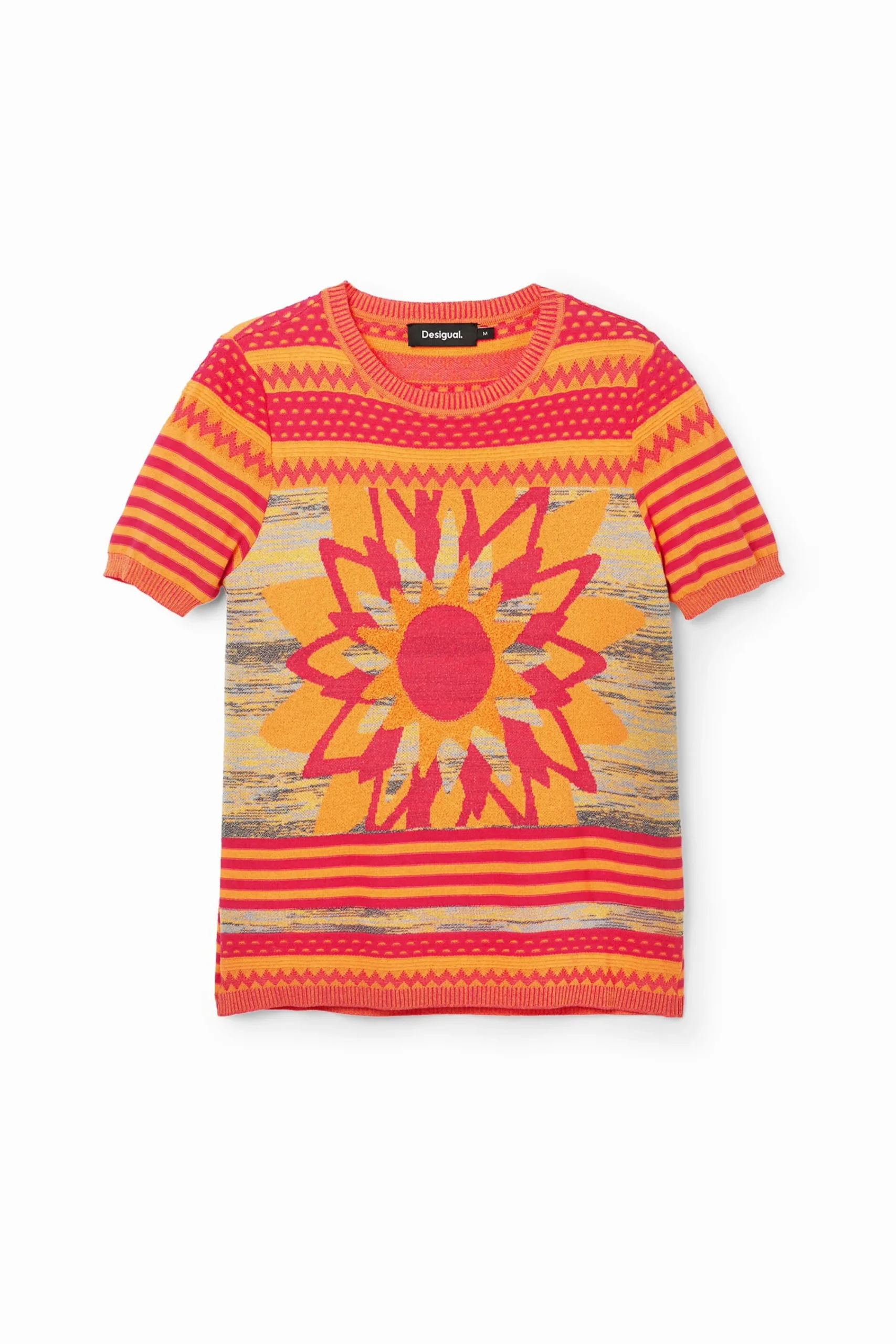 Camisas E Blusas|T-shirts<Desigual Camiseta ponto sol