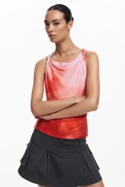 Camisas E Blusas<Desigual Camiseta tie-dye de alças