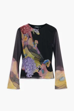 Camisas E Blusas|T-shirts<Desigual Camiseta tul M. Christian Lacroix