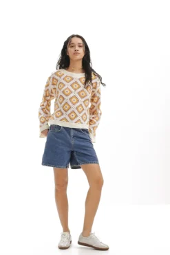 Roupa De Malha|Malha<Desigual Camisola croché multicolor