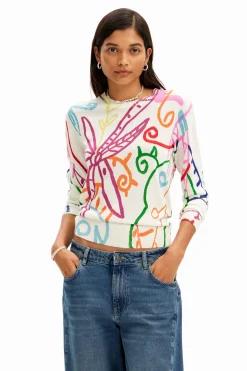 Roupa De Malha|Malha<Desigual Camisola fina estampada.