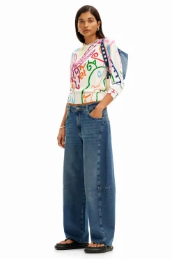 Roupa De Malha|Malha<Desigual Camisola fina estampada.