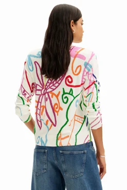 Roupa De Malha|Malha<Desigual Camisola fina estampada.
