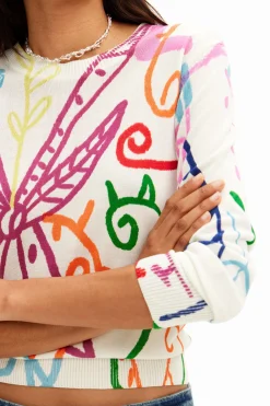 Roupa De Malha|Malha<Desigual Camisola fina estampada.