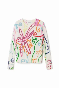Roupa De Malha|Malha<Desigual Camisola fina estampada.