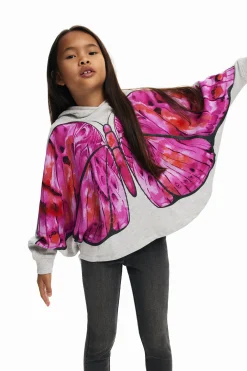 Malhas E Sweatshirts<Desigual Capa de moletom com estampa de borboleta