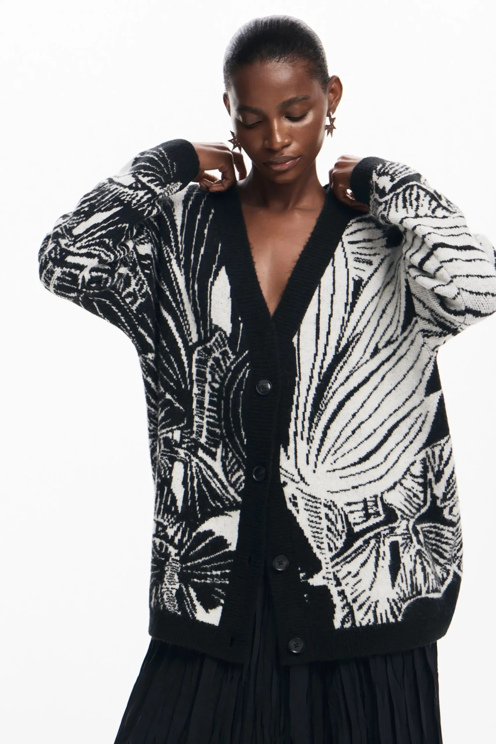 Roupa De Malha|Malha<Desigual Cardigan estampado