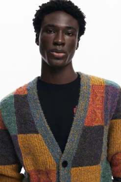 Malhas E Sweatshirts<Desigual Cardigan xadrez