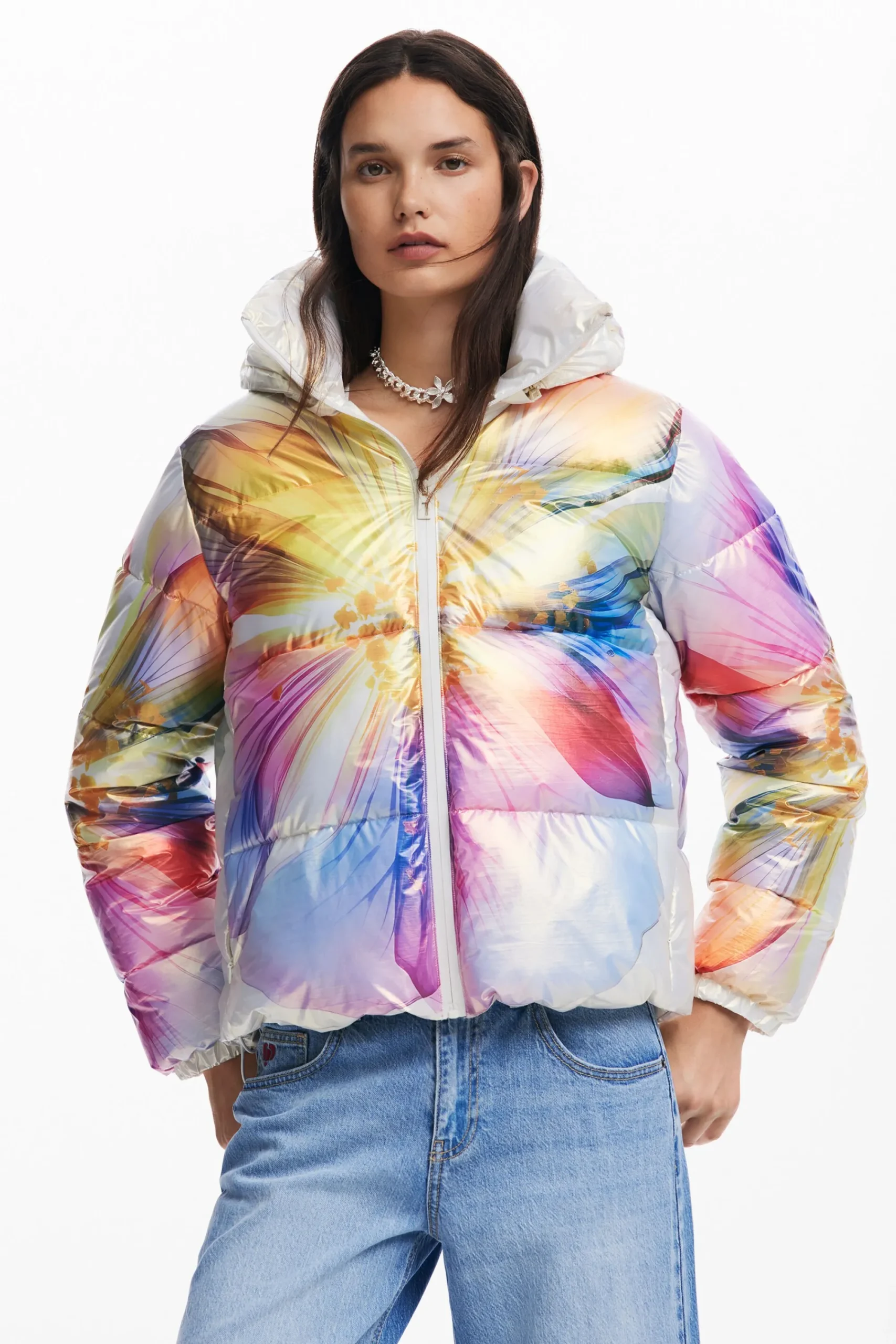 Casacões E Casacos<Desigual Casaco acolchoado floral