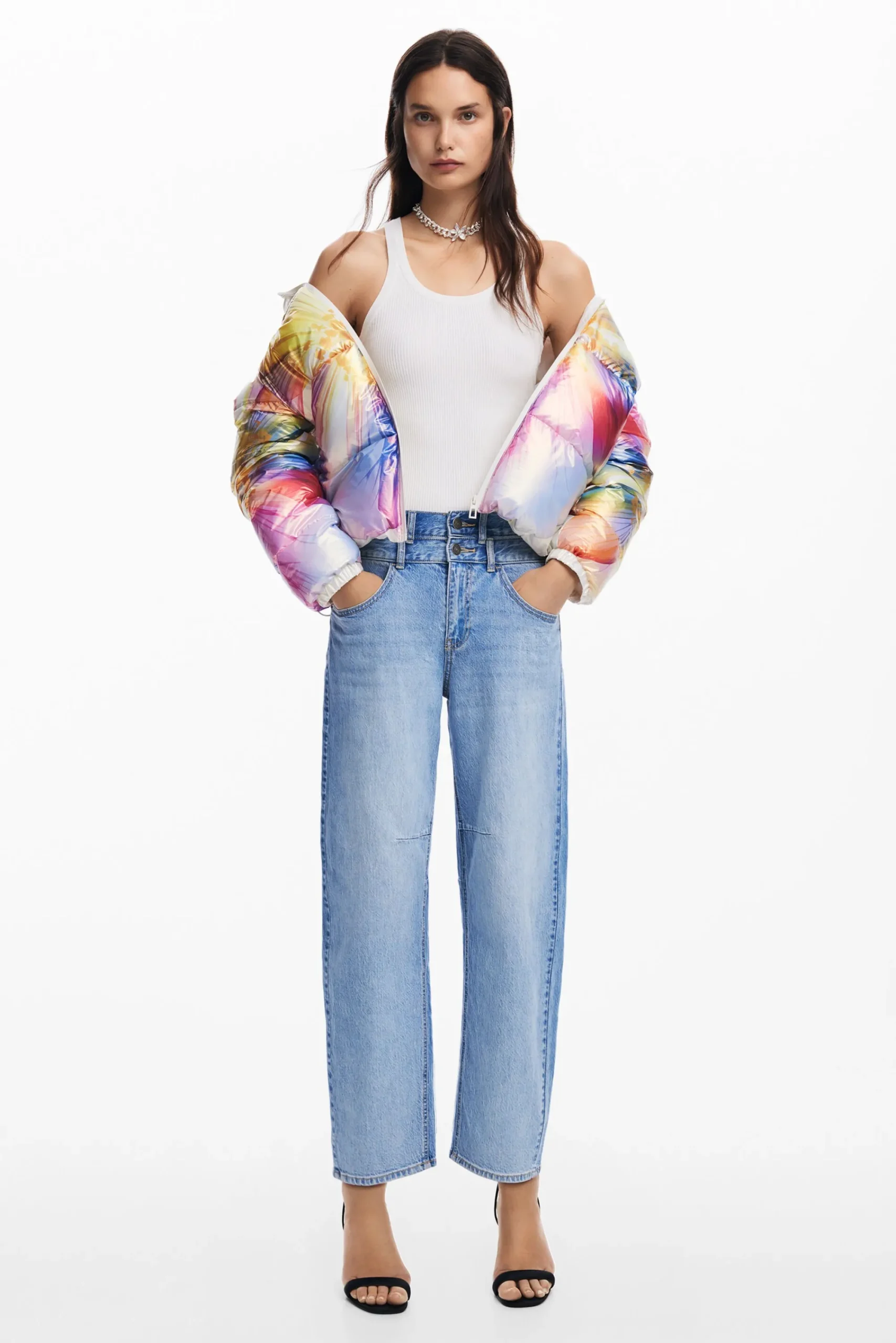 Casacões E Casacos<Desigual Casaco acolchoado floral