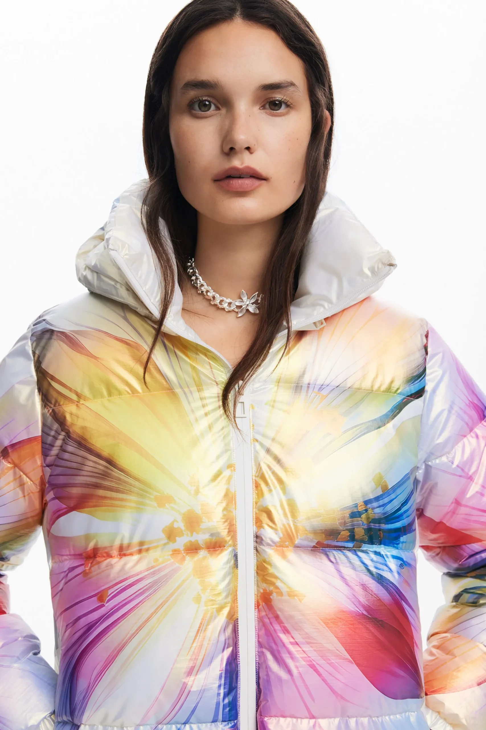 Casacões E Casacos<Desigual Casaco acolchoado floral