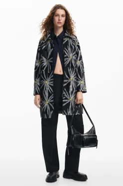 Casacões E Casacos<Desigual Casaco estampado de margaridas
