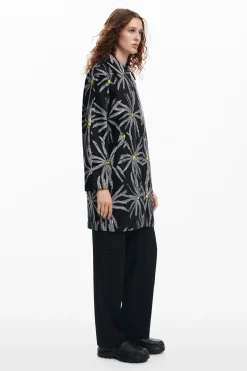 Casacões E Casacos<Desigual Casaco estampado de margaridas