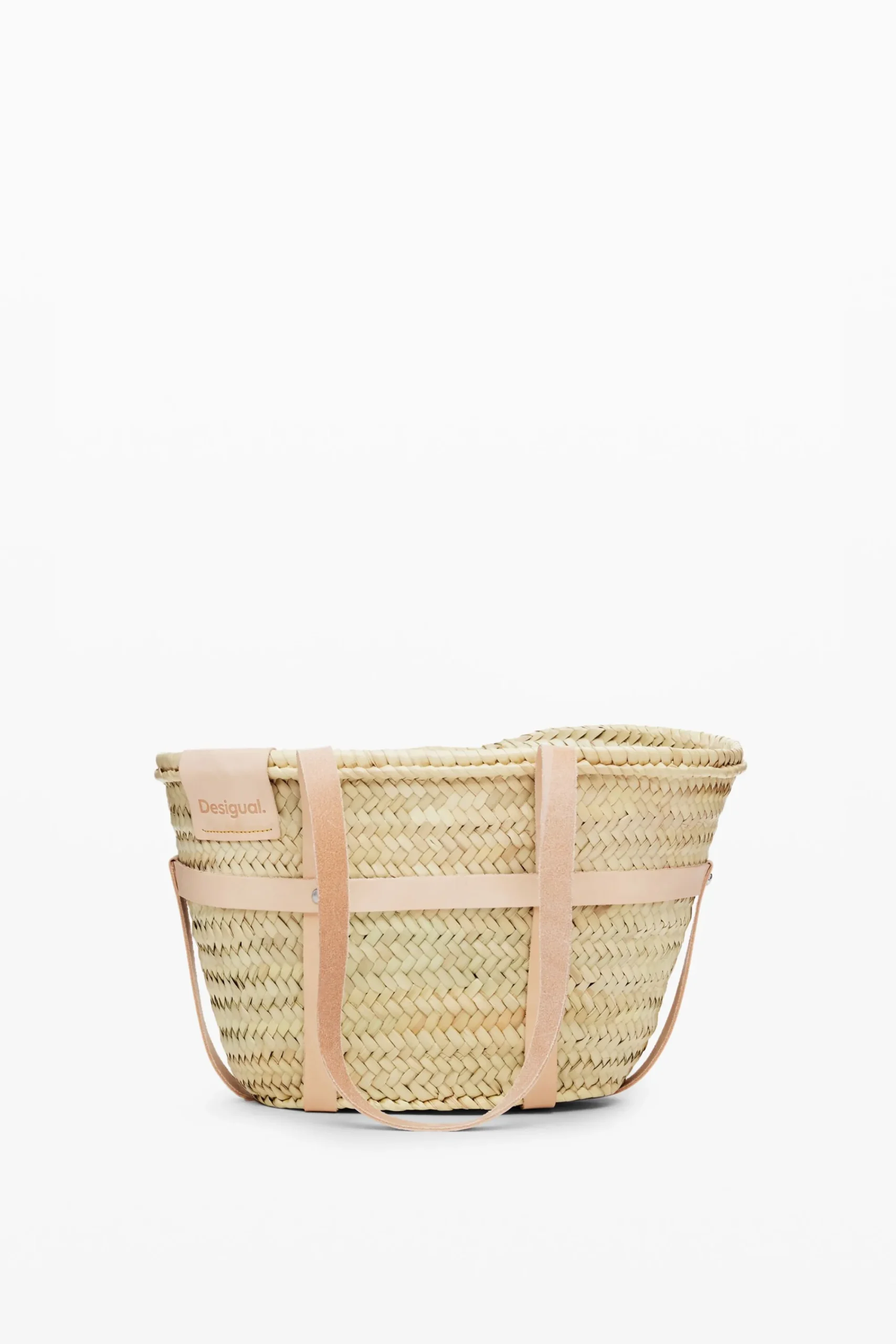 Malas|Malas Shopper<Desigual Cesto de vime S pele