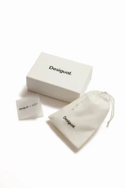 Joalharia<Desigual Colar choker mensagem estreita banho prata Zalio