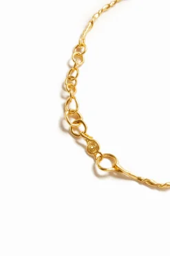 Joalharia<Desigual Colar choker mensagem estreita banho ouro Zalio
