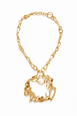 Joalharia<Desigual Colar mensagem banho ouro Zalio