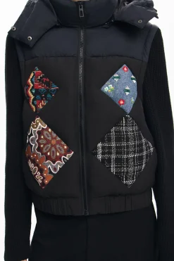 Casacões E Casacos<Desigual Colete combinado acolchoado