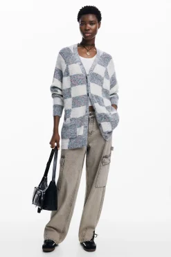 Roupa De Malha|Malha<Desigual Cárdigan de tecido combinado