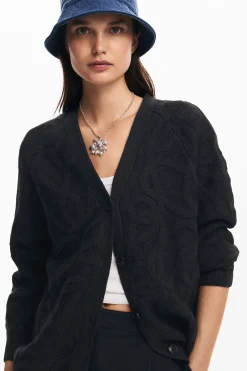 Roupa De Malha|Malha<Desigual Cárdigan oversized de ponto