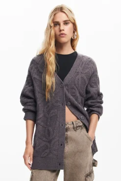 Roupa De Malha|Malha<Desigual Cárdigan oversized de ponto