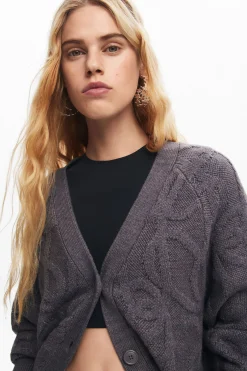 Roupa De Malha|Malha<Desigual Cárdigan oversized de ponto