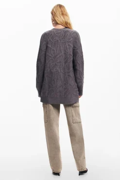 Roupa De Malha|Malha<Desigual Cárdigan oversized de ponto