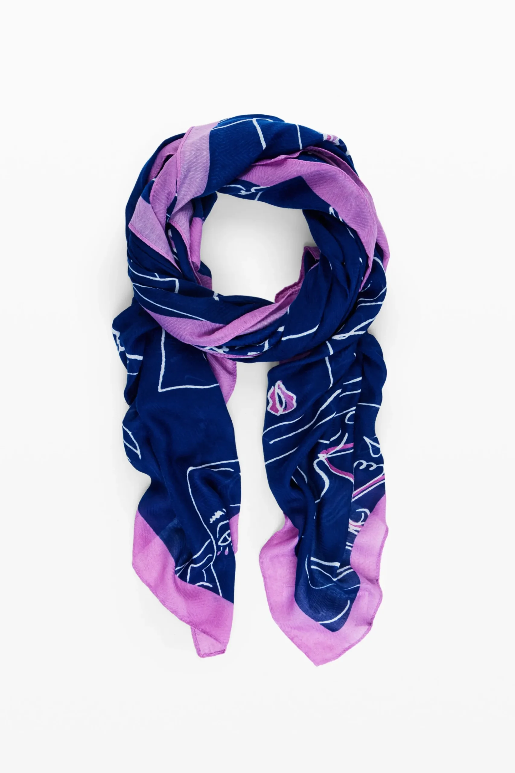Écharpes E Cachecóis<Desigual Foulard com rostos