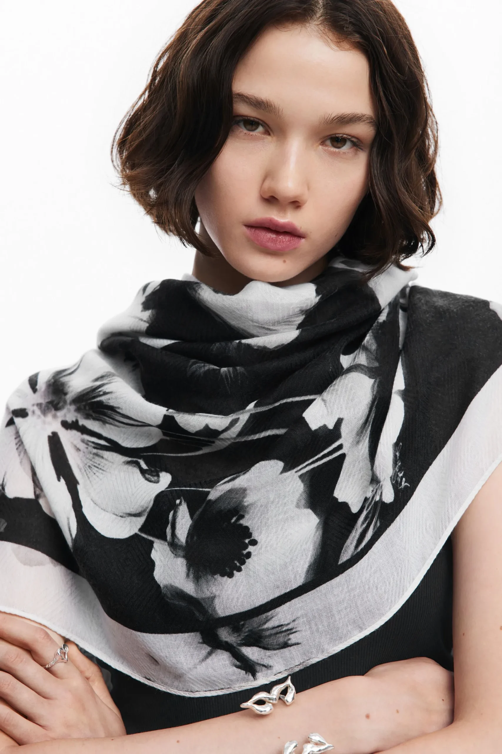 Écharpes E Cachecóis<Desigual Foulard flores