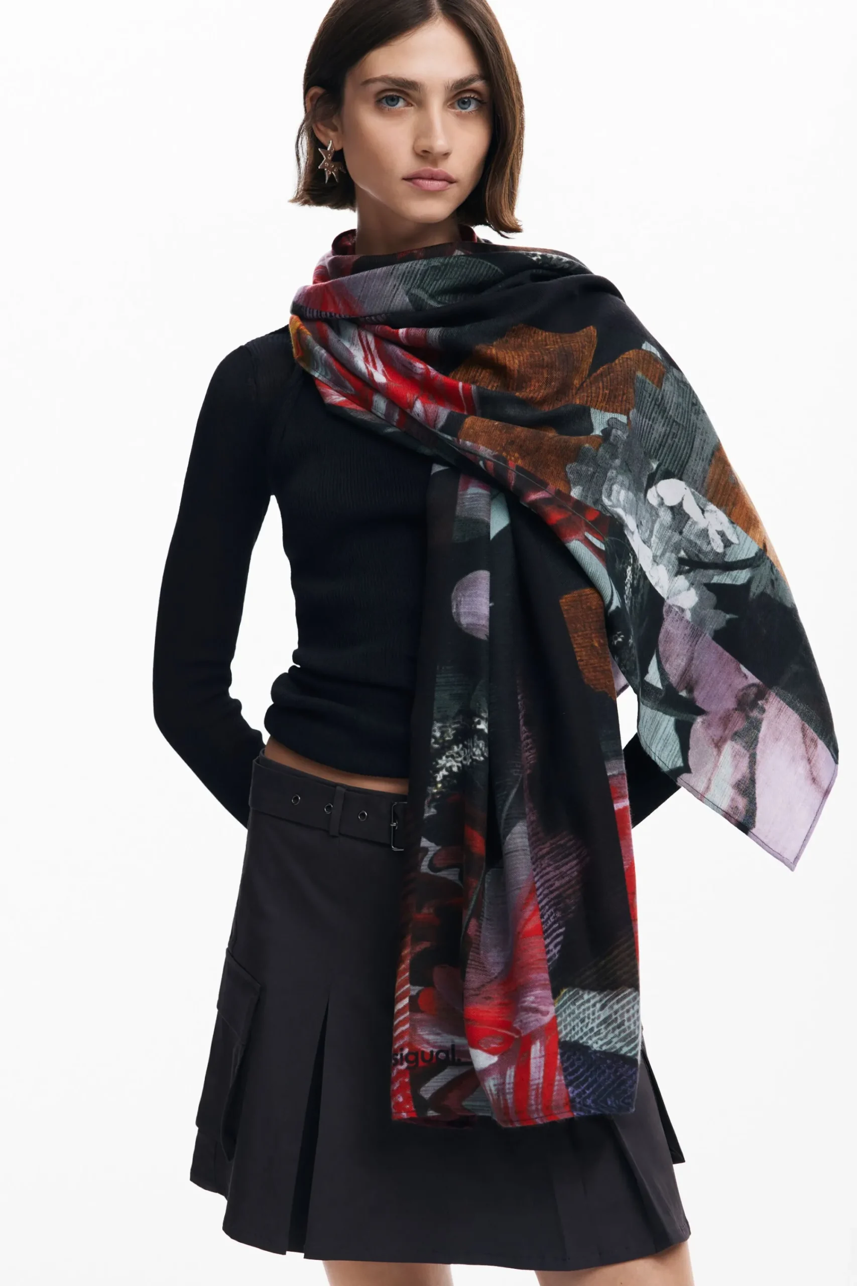 Écharpes E Cachecóis<Desigual Fular com grandes flores