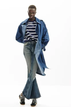 Casacões E Casacos<Desigual Gabardina oversize denim