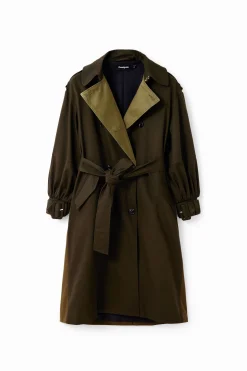 Casacões E Casacos<Desigual Gabardine oversize cinto