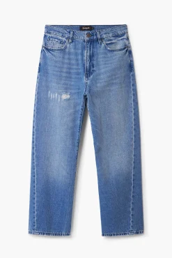 Jeans|Calças<Desigual Ilustração de margarida em jeans