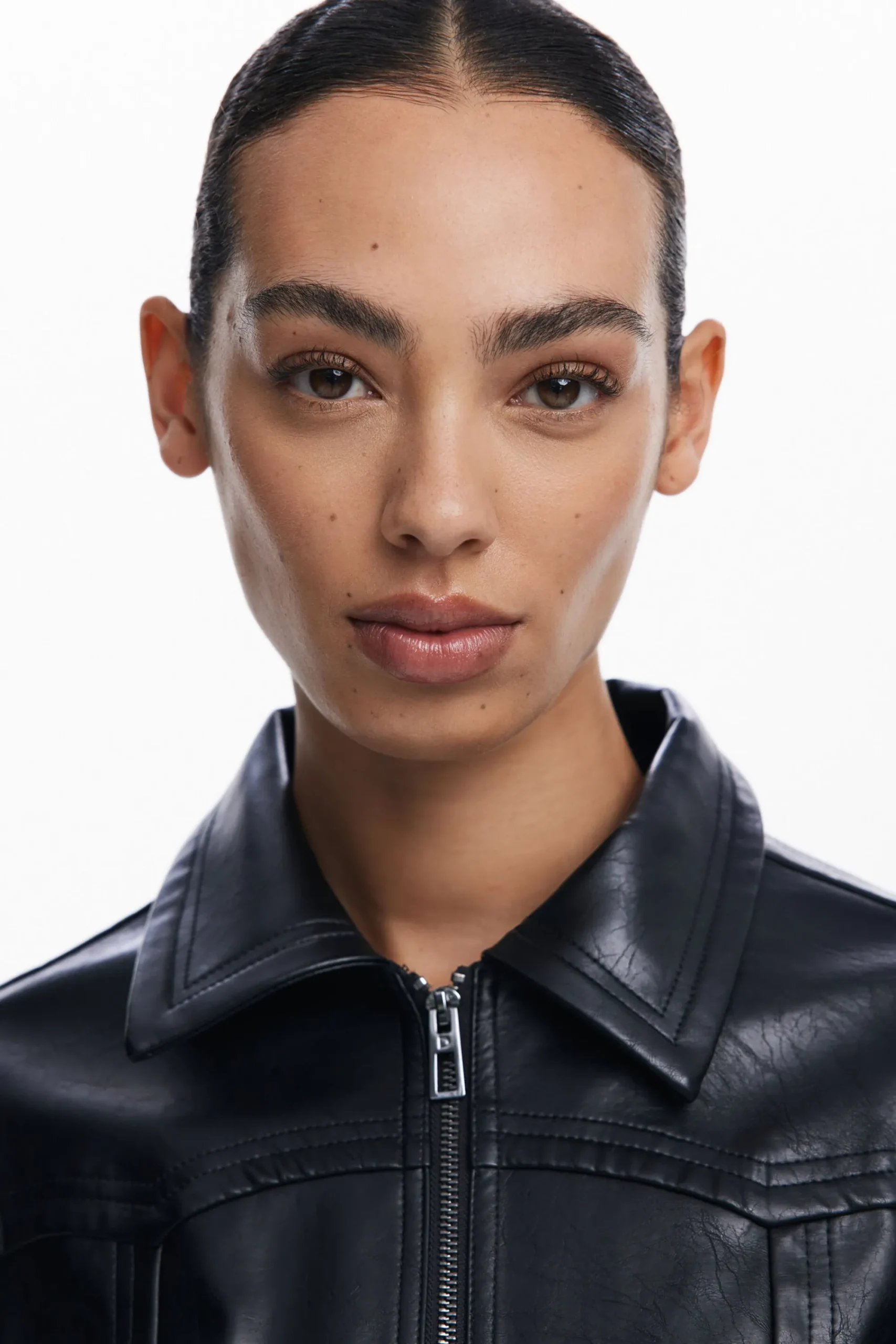 Casacões E Casacos<Desigual Jaqueta biker efeito couro
