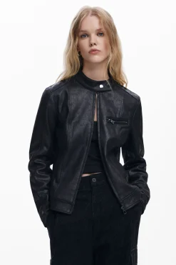 Casacões E Casacos<Desigual Jaqueta biker regular